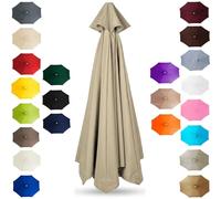 Replacement Parasol Canopy 2m-4m 6/8-Arms, Waterproof Garden Umbrella Replacement Cover, UV Protection Polyester Fabric, Heavy Duty Sun Shade Cloth for Outdoor Patio Market Table