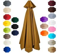 Replacement Parasol Canopy 2m-4m 6/8-Arms, Waterproof Garden Umbrella Replacement Cover, UV Protection Polyester Fabric, Heavy Duty Sun Shade Cloth for Outdoor Patio Market Table