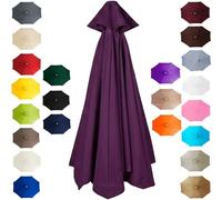 Replacement Parasol Canopy 2m-4m 6/8-Arms, Waterproof Garden Umbrella Replacement Cover, UV Protection Polyester Fabric, Heavy Duty Sun Shade Cloth for Outdoor Patio Market Table