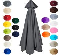 Replacement Parasol Canopy 2m-4m 6/8-Arms, Waterproof Garden Umbrella Replacement Cover, UV Protection Polyester Fabric, Heavy Duty Sun Shade Cloth for Outdoor Patio Market Table