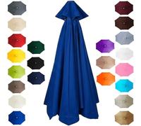 Replacement Parasol Canopy 2m-4m 6/8-Arms, Waterproof Garden Umbrella Replacement Cover, UV Protection Polyester Fabric, Heavy Duty Sun Shade Cloth for Outdoor Patio Market Table