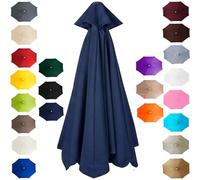 Replacement Parasol Canopy 2m-4m 6/8-Arms, Waterproof Garden Umbrella Replacement Cover, UV Protection Polyester Fabric, Heavy Duty Sun Shade Cloth for Outdoor Patio Market Table