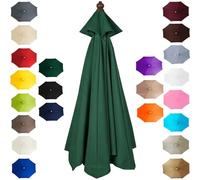 Replacement Parasol Canopy 2m-4m 6/8-Arms, Waterproof Garden Umbrella Replacement Cover, UV Protection Polyester Fabric, Heavy Duty Sun Shade Cloth for Outdoor Patio Market Table