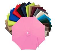 Replacement Parasol Canopy 2m to 4m, Waterproof Polyester Patio Umbrella Replacement Cloth for 6/8 Arms, Sunshade Garden Parasol Fabric Cover, UV Protection(Pink,3.0m (9.8FT) - 8 Ribs)