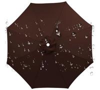 Replacement Parasol Canopy Cover 2.5m 8.2ft BrownDurable 8 Ribs Sun Umbrella Fabric Perfect for Garden & Patio Umbrellas (Fits 200350cm Models)