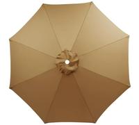 Replacement Parasol Canopy Cover 3.5m/11.5ft 6/8 Ribs Sun Umbrella Fabric Durable Garden Umbrella Replacement Waterproof Blue Patio Shade Cover