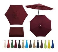 Replacement Parasol Canopy Cover - UV Protective Waterproof for 200cm 270cm 300cm Umbrellas - Fits 6/8 Ribs - Ideal Outdoor Garden & Market Shade Solution