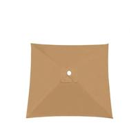 Replacement Parasol Canopy Rectangle / Square, For Outdoor Table Umbrellas, Patio Garden Sombrilla Sun Shade Canopy Cover Yard Umbrella Cloth Fabric, AntisUV Weather Resistance Durable(Khaki,300X300cm