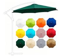 Replacement Parasol Canopy Waterproof, Umbrella 6 Ribs/8 Risen, Anti Ultraviolet Patio Umbrella Cloth Cover, for Pool, Yard, Beach, Garden, Canopy Only(Dark green,2.8m/6-Ribs)