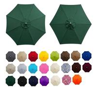 Replacement Parasol Canopy With Top Vent, 2-4m 6/8-Arms Garden Umbrella Cover, UV Protective Waterproof Replacement Fabric For Patio Beach Pool Market Backyard (Canopy Fabric Only)