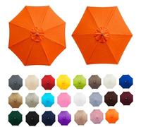 Replacement Parasol Canopy With Top Vent, 2-4m 6/8-Arms Garden Umbrella Cover, UV Protective Waterproof Replacement Fabric For Patio Beach Pool Market Backyard (Canopy Fabric Only)