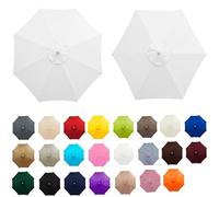 Replacement Parasol Canopy With Top Vent, 2-4m 6/8-Arms Garden Umbrella Cover, UV Protective Waterproof Replacement Fabric For Patio Beach Pool Market Backyard (Canopy Fabric Only)