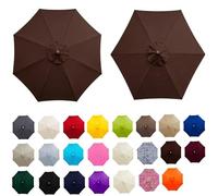 Replacement Parasol Canopy With Top Vent, 2-4m 6/8-Arms Garden Umbrella Cover, UV Protective Waterproof Replacement Fabric For Patio Beach Pool Market Backyard (Canopy Fabric Only)