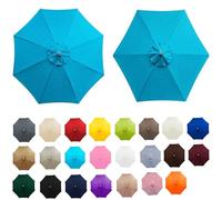 Replacement Parasol Canopy With Top Vent, 2-4m 6/8-Arms Garden Umbrella Cover, UV Protective Waterproof Replacement Fabric For Patio Beach Pool Market Backyard (Canopy Fabric Only)