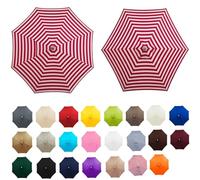 Replacement Parasol Canopy With Top Vent, 2-4m 6/8-Arms Garden Umbrella Cover, UV Protective Waterproof Replacement Fabric For Patio Beach Pool Market Backyard (Canopy Fabric Only)