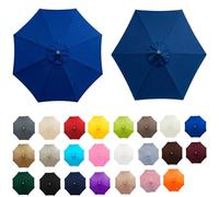 Replacement Parasol Canopy With Top Vent, 2-4m 6/8-Arms Garden Umbrella Cover, UV Protective Waterproof Replacement Fabric For Patio Beach Pool Market Backyard (Canopy Fabric Only)
