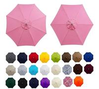 Replacement Parasol Canopy With Top Vent, 2-4m 6/8-Arms Garden Umbrella Cover, UV Protective Waterproof Replacement Fabric For Patio Beach Pool Market Backyard (Canopy Fabric Only)