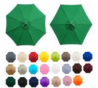 Replacement Parasol Canopy With Top Vent, 2-4m 6/8-Arms Garden Umbrella Cover, UV Protective Waterproof Replacement Fabric For Patio Beach Pool Market Backyard (Canopy Fabric Only)