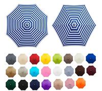 Replacement Parasol Canopy With Top Vent, 2-4m 6/8-Arms Garden Umbrella Cover, UV Protective Waterproof Replacement Fabric For Patio Beach Pool Market Backyard (Canopy Fabric Only)