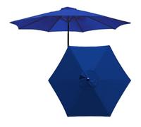 Replacement Parasol CanopyRoyal Blue (9.8ft) Sun Umbrella Fabric Cover with 8 Ribs Ideal for Garden & Patio Umbrella Replacement Top