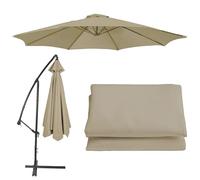 Replacement Parasol Cover, 6 Arms/8 Arms Replacement Parasol Fabric Cover, 300/270/200CM Replacement Parasol Canopy, Waterproof UV50+, For Standard & Cantilever Parasols(Top Color,8 ribs-3m(9.8ft))