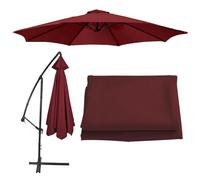 Replacement Parasol Cover, 6 Arms/8 Arms Replacement Parasol Fabric Cover, 300/270/200CM Replacement Parasol Canopy, Waterproof UV50+, For Standard & Cantilever Parasols(Burgundy,6 ribs-3m(9.8ft))