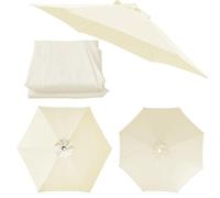 Replacement Parasol Covers 4.0m/3.50m/3.0m/2.80m/2.70m/2.50m/2.30m/2.0m Garden Parasol Replacement Canopy, 6 Arms/8 Arms Umbrella Canopy Top Fabric Anti-UV Water Resistant(Beige,8ribs:2.8m/9.2ft)