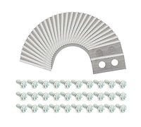 Replacement Part for Carburetor 30pcs Blades Kit For Sliver/gold Stainless Steel Lawn Mower Blades 36 * 18 * 0.9mm Garden Power Tool(Sliver)