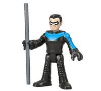 Replacement Part for Imaginext Super-Friends Playset - HML03 ~ Replacement Poseable Nightwing Figure ~ Includes Gray Battle Stick Gear