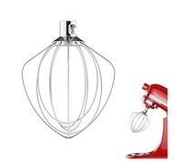 Replacement Part K45WW Stainless Steel 6-Wire Whisk Attachment Compatible For KitchenAid, 4.5-5-Quart Bowl Stand Mixer, Whisk