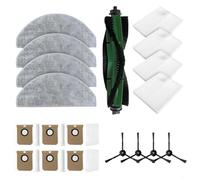Replacement Part Set for Cecotec for Conga 7490 for Ultimate Home for X-Treme for Genesis, Main Brush + Side Brushes + Filter + Mop Pads + Dust Bag for Robot Vacuum Cleaner