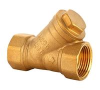 replacement parts 1/2 3/4 1 Inch BSPP Female Thread Y Shaped Thickened Brass Strainer Filter Valve Connector for Booster Pump Heating Pipes (Color : No Switch, Size : 0.5 Inch)
