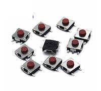 Replacement Parts 1000PCS Flat Red SMD 5Pin 6x6 Tact Push Button Switch 663.1MM Micro 6x6x3.1mm