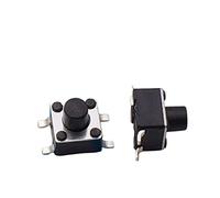 replacement parts 100pcs Black Tact Switch 4.5 * 4.5 * 6mm Fretting Touch Key Switch Four Foot 4 Pins Micro Button