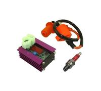 Replacement parts 6 Pin Racing Adjuster AC + Ignition Coil + 3 Electrode A7TC Spark Plug For 50cc 125cc 150cc ATV Quad GY6 Scooter Mope