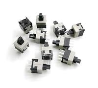replacement parts 8.5 * 8.5MM Self-Locked Push Button Switch White Micro Square Tact Switch DIY Electronic Switch 0.5A 30V 8.5x8.5 (Color : No Lock 10pcs)