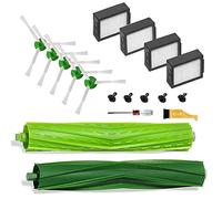 Replacement Parts Accessories Compatible for iRobot Roomba i7 i7+ i3 i3+ i4 i6 i6+ i8 i8+/Plus E5 E6 E7 I,E &J Series Vacuum Cleaner,1 Set Multi-Surface Rubber Brushes 4 HEPA Filters & 5 Side Brushes