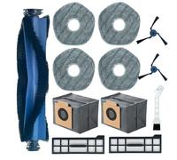 Replacement Parts Accessories for eufy X10 Pro Omni Robot Vacuum Cleaner, 1 Main Brush, 2 Side Brushes, 2 Hepa Filters, 2 Dust Bag, 4 Mop Pads
