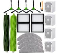 Replacement Parts Accessories for iRobot Roomba Combo i5, i5+, j5, j5+ Robot Vacuum Cleaner, 1 Set of Roller Brush & 4 Filters & 4 Mop Pads & 4 Vacuum Bags & 4 Side Brushes
