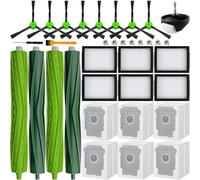 Replacement Parts accessories for iRobot Roomba i3 i3+ i4 i6 i6+ i7 i7+ i8 i8+/Plus E5 E6 E7 I,E &J Series Vacuum Cleaner,2 Set Roller Brushes 8 HEPA Filters 8 Side Brushes 1 caster wheel 6 vacuum bag