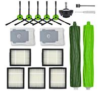 Replacement Parts Accessories for iRobot Roomba J Plus Series J5+ J6+ J7+ J8+ J9+ Vacuum Cleaner Attachment Kit,1 Main Brush, 2 Dirt Bag, 5 Side Brush, 5 Filter, 1 Caster Wheel (Not for Combo J7+/J9+)
