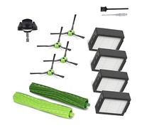 Replacement parts accessories for iRobot Roomba vacuum cleaner J7 i7 i6 i3 i4 i2 i5 i8 i1+/Plus e5 e6 I E J series vacuum cleaner, 1 set rubber roller brushes, 4 filters, 4 pieces. Eiding brush