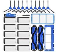 Replacement Parts Accessories Kit for Eufy RoboVac 11S, RoboVac 15C, RoboVac 30, RoboVac 30C, 12, 35C Vacuum Filters, 10 Side Brushes, 10 Filter, 2 Main Brush, 1 Pre Filter, 1 Roller Brush Guard
