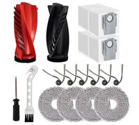 Replacement Parts Compatible for Roborock P20 Pro G20s Ultra, Robot Vacuum Cleaner Accessories, 4 PCS Mop Pads, 2 PCS Dust Bags, 6 PCS Side Brushes, Main Brush, Screwdriver, Hook Brush