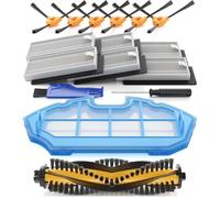 Replacement Parts Compatible With Ecovacs DEEBOT N79, N79S, DN622, DN622.11, 500, N79w, N79se - Set of 1 Main Brush, 6 Side Brushes, 6 Filters, 1 Primary Filter by Apex Essentials
