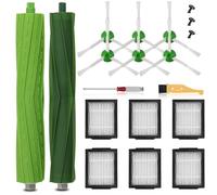 Replacement Parts Compatible with iRobot Roomba I&E Series i7 i7+ i8 i3 i6+/Plus E5 E6 E7 Vacuum Cleaner, 1 Set of Multi-Surface Rubber Brushes & 6 Pack HEPA Filters & 6 Pack Edge-Sweeping Brushes