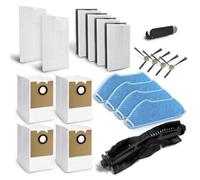 Replacement Parts Compatible with Lefant M2/M2S Pro M2 Plus Robot Vacuum,Roller Brush Filters Mop Pads Base Filters Dust Bags