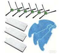 Replacement Parts Compatible with Lefant M330 Pro Robot Vacuum Accessories 6 Side Brush 3 Filter 3 Mopping Pad