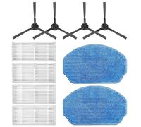 Replacement Parts Compatible with MAMNV BR150 BR151, ZCWA BR150 BR151, MANVINS G20, GTTVO BR150 BR151, EICOBOT BR150 BR151 Robot Vacuum Cleaner 4 Side Brushes, 4 Hepa Filters, 2 Mop Pads Accessories