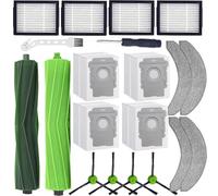Replacement Parts Compatible with Roomba Combo j9+,Combo j7+/Plus Robot Vacuum Cleaner,1 Set of Multi-Surface Rubber Brush+4 Mopping Pads + 4 HEPA Filters &4 Side Brushes &4 Dust Bags